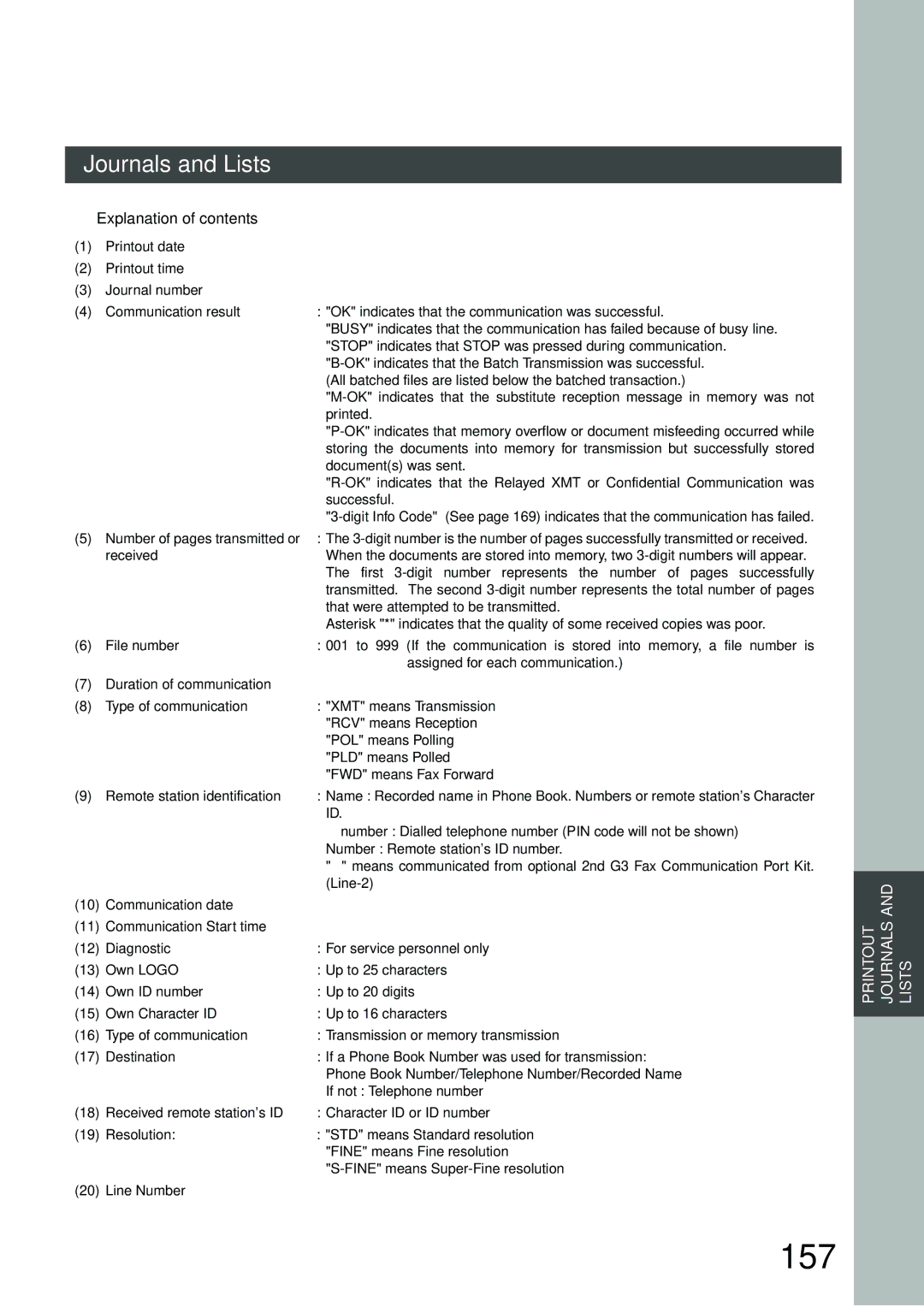 Panasonic DP-3000, DP-2500 manual 157, Explanation of contents 