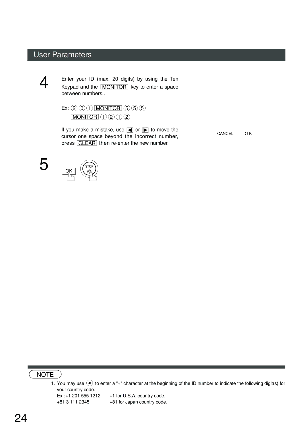 Panasonic DP-2500, DP-3000 manual Enter Upto 20-DIGITS, 201 555 