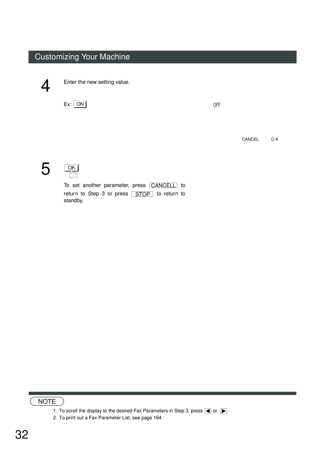 Panasonic DP-2500, DP-3000 manual To set another parameter, press, Return to or press standby, To return to 