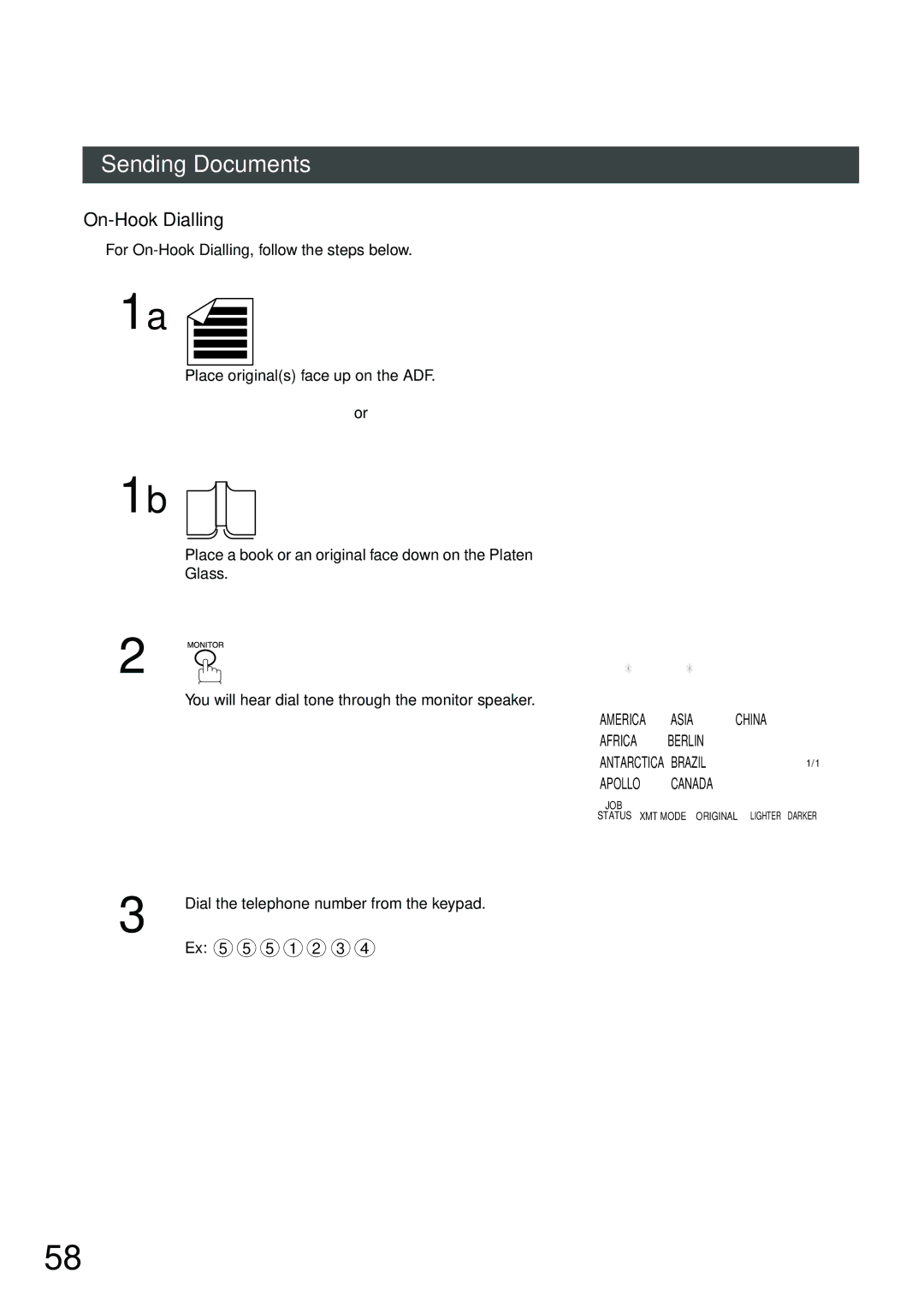 Panasonic DP-2500, DP-3000 manual On-Hook Dialling, You will hear dial tone through the monitor speaker 