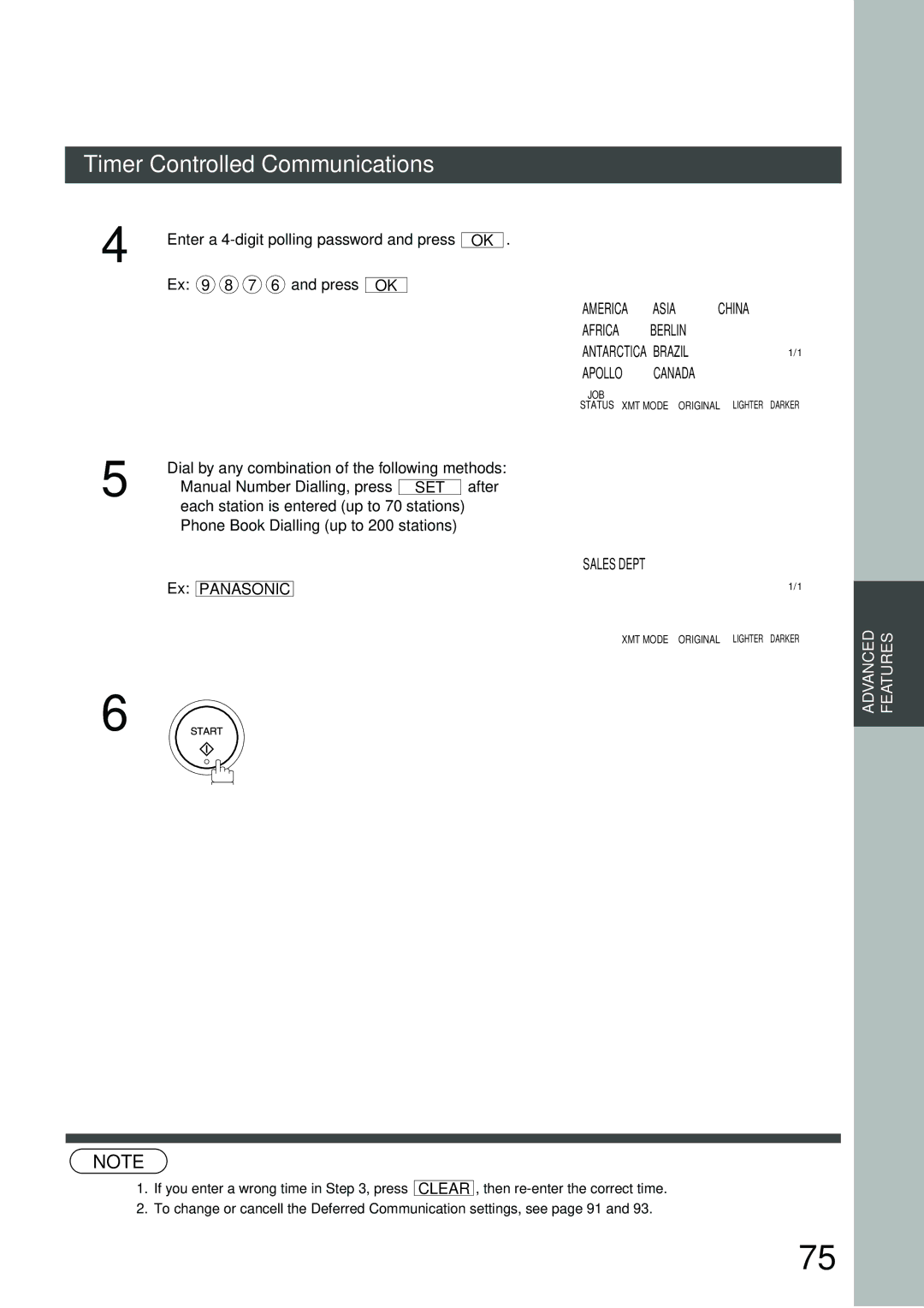 Panasonic DP-3000, DP-2500 manual Polling STNS0000 Panasonic 