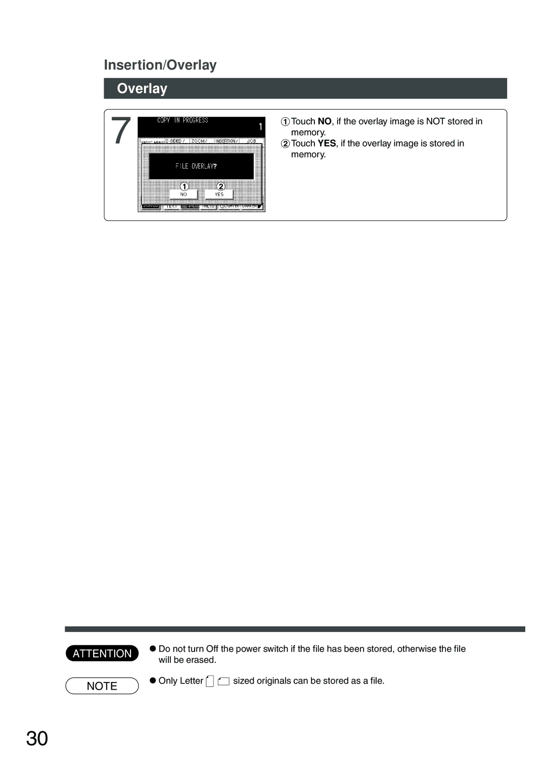 Panasonic DP-2500 manual Overlay 