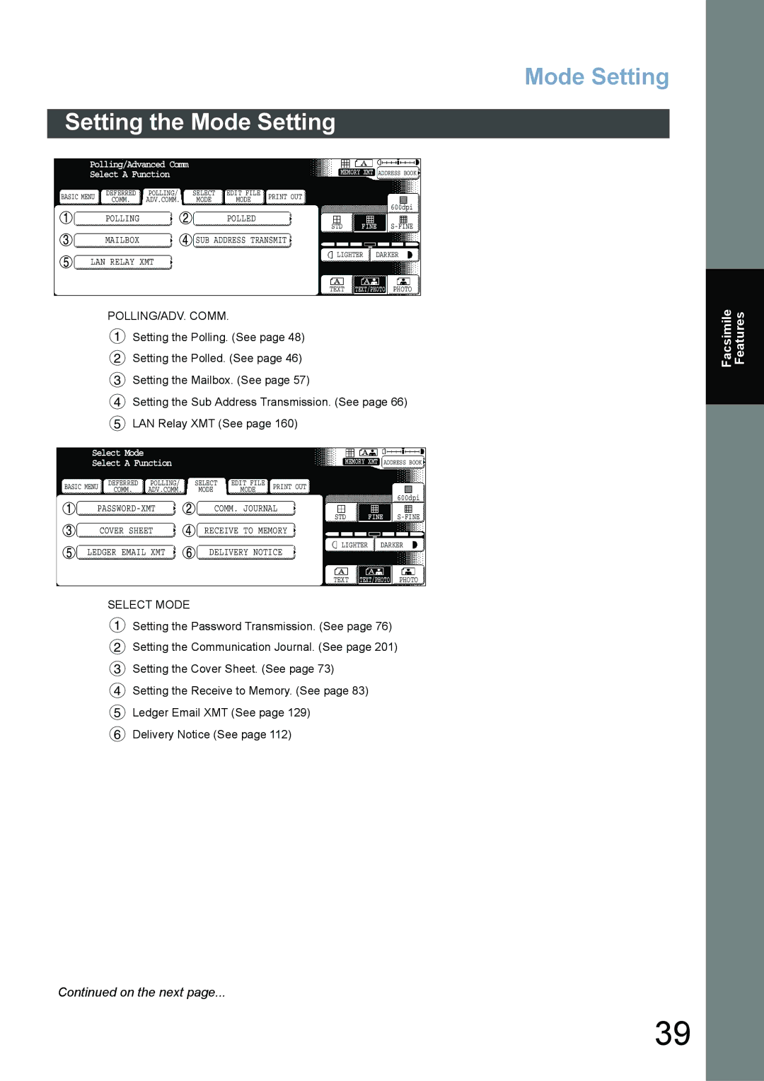 Panasonic DP-3520, DP-6020, DP-4520 appendix Features 