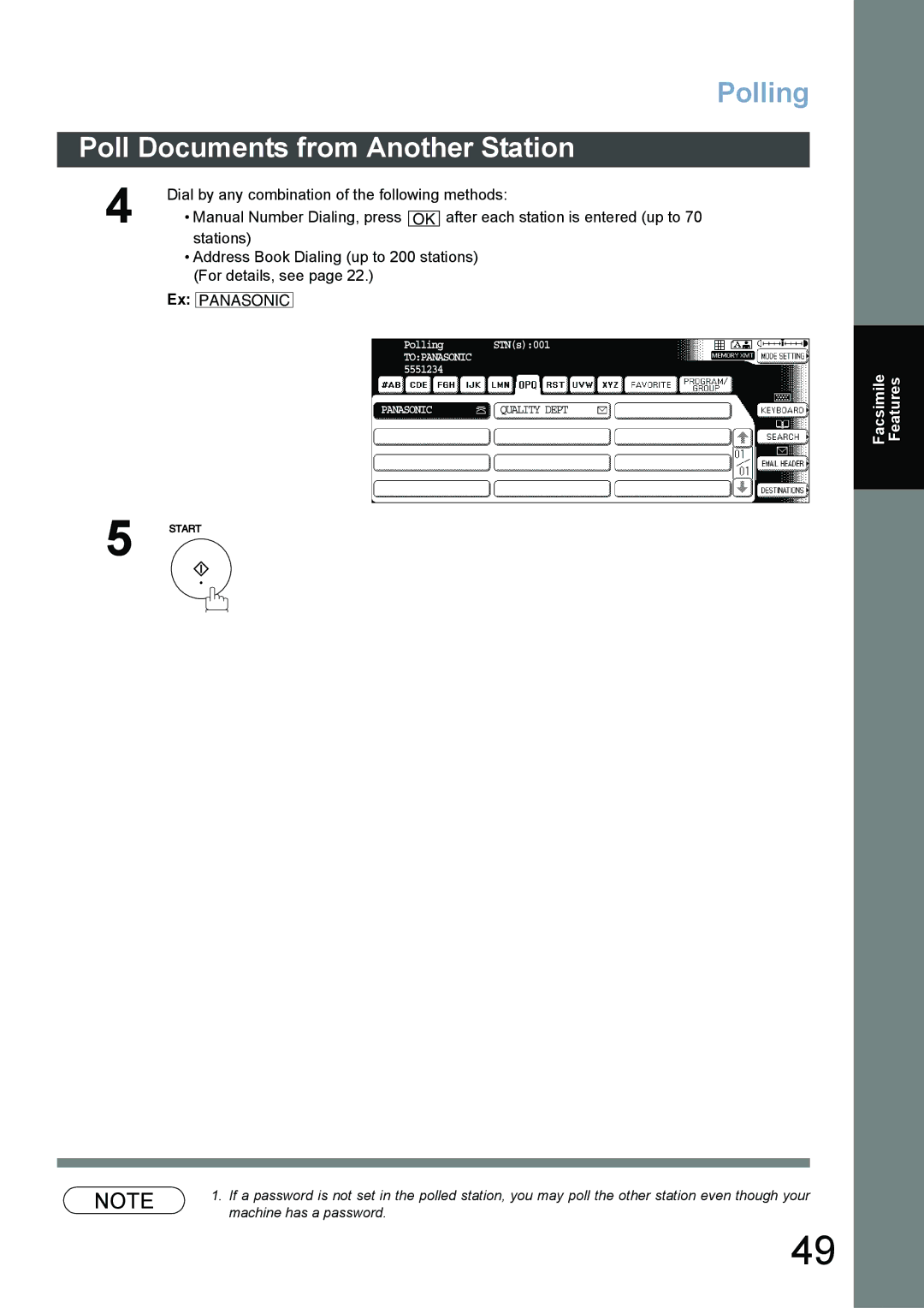 Panasonic DP-6020, DP-3520, DP-4520 appendix Machine has a password 