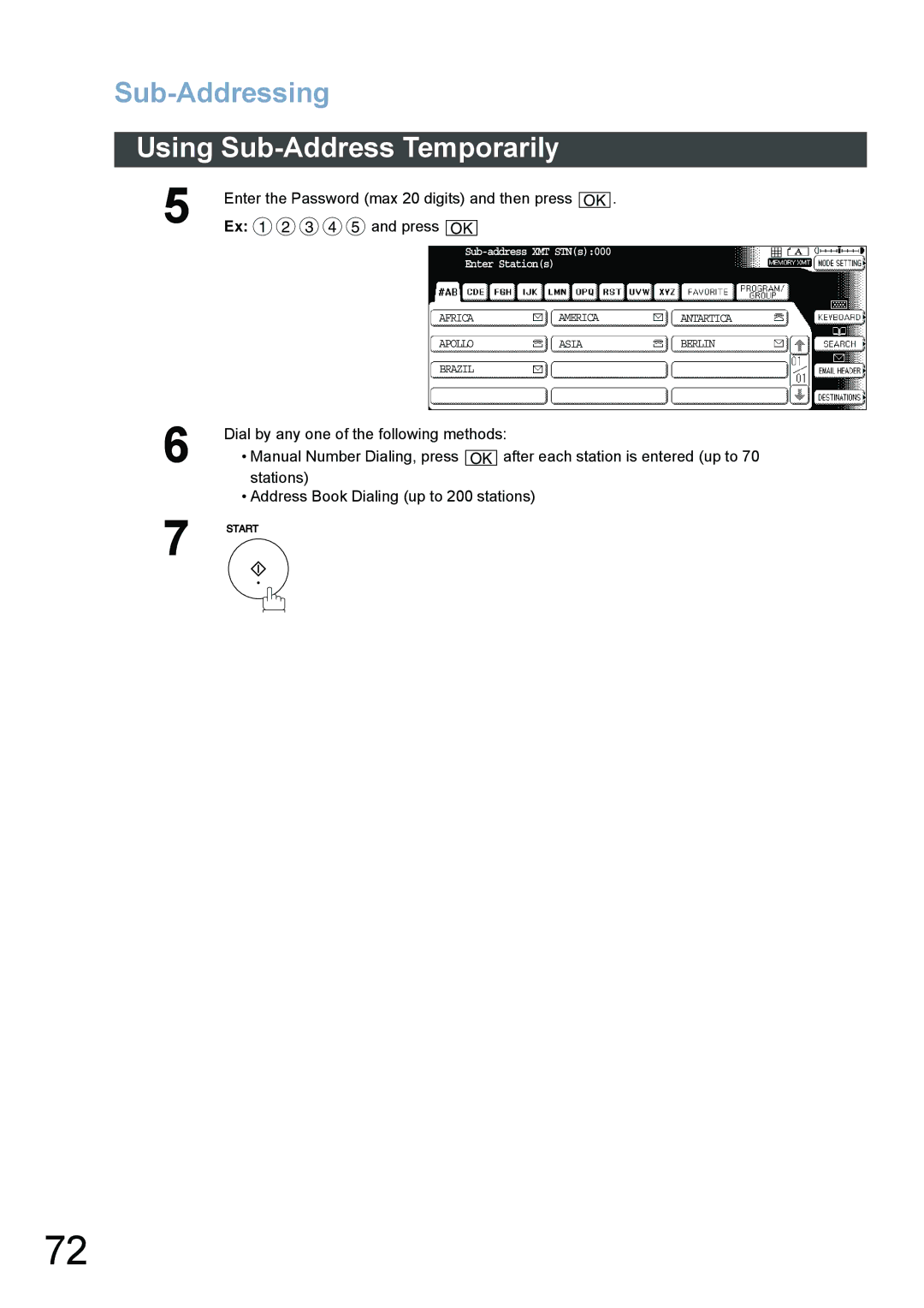 Panasonic DP-3520, DP-6020, DP-4520 appendix Enter the Password max 20 digits and then press 