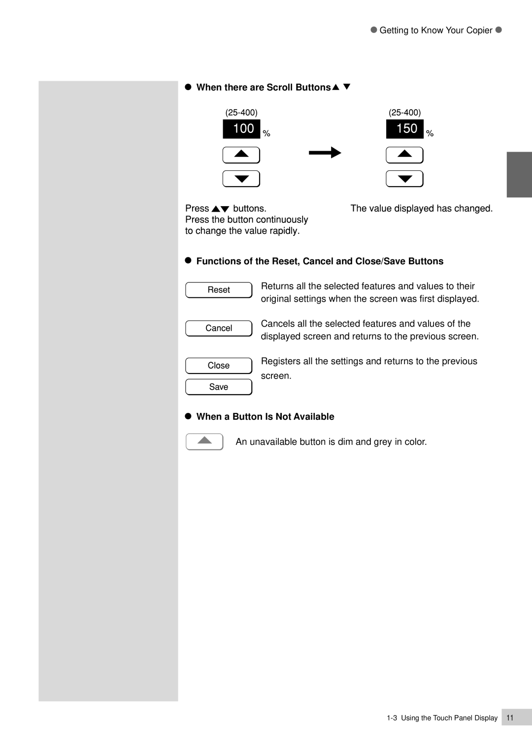 Panasonic DP-7000, DP-6000 manual When a Button Is Not Available 