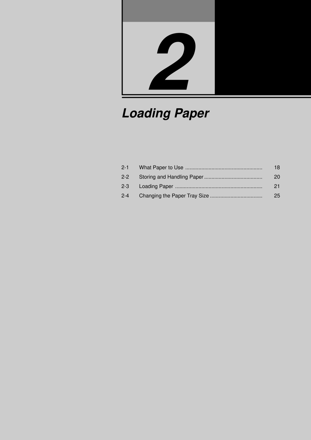 Panasonic DP-7000, DP-6000 manual Loading Paper 