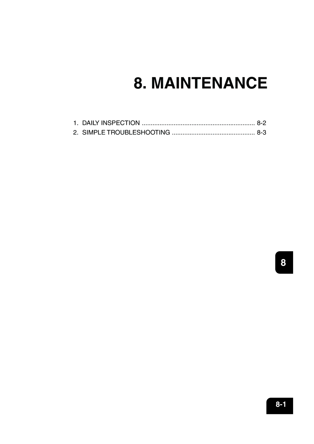 Panasonic DP-6530 manual Maintenance 