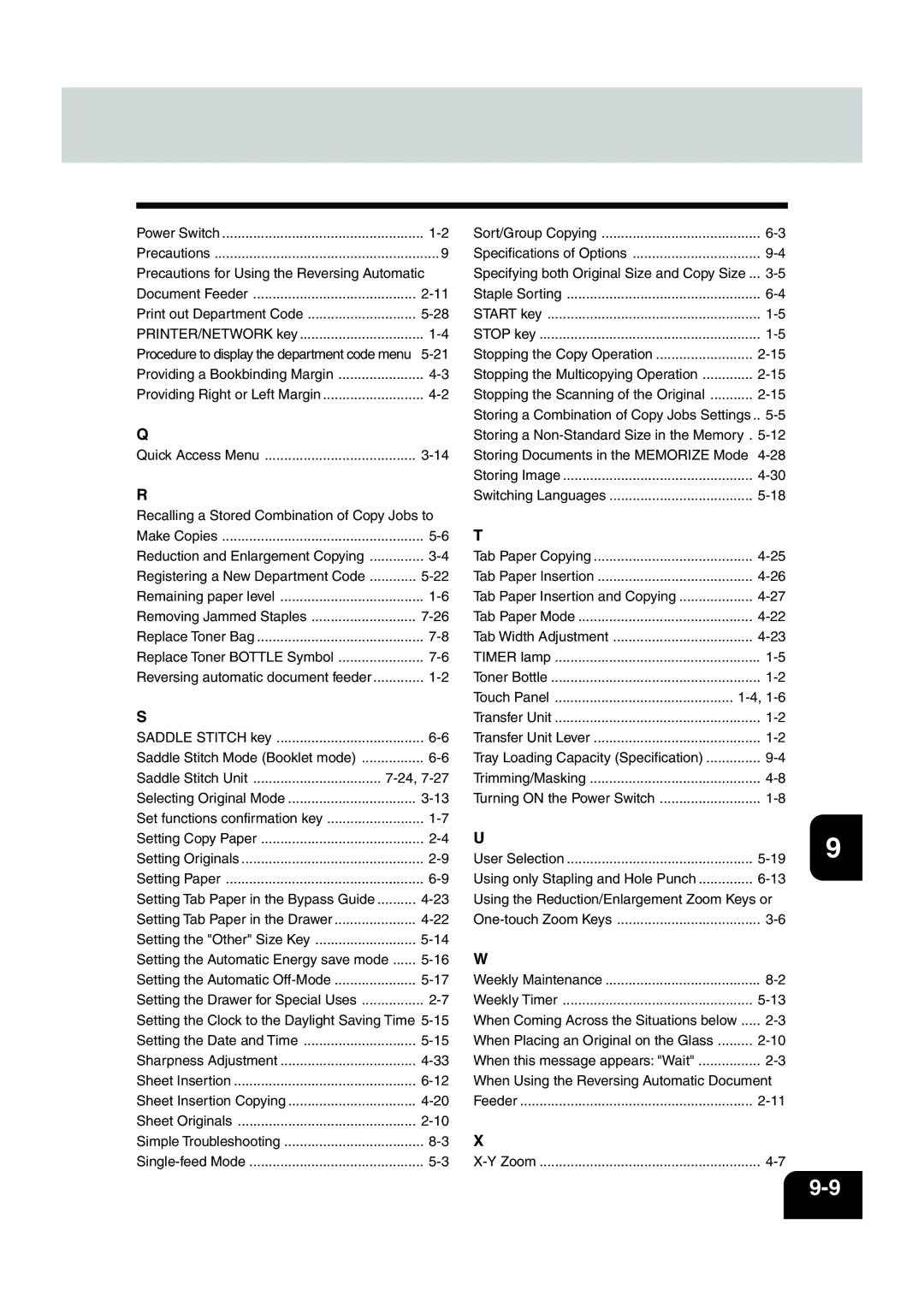 Panasonic DP-6530 manual When Using the Reversing Automatic Document 