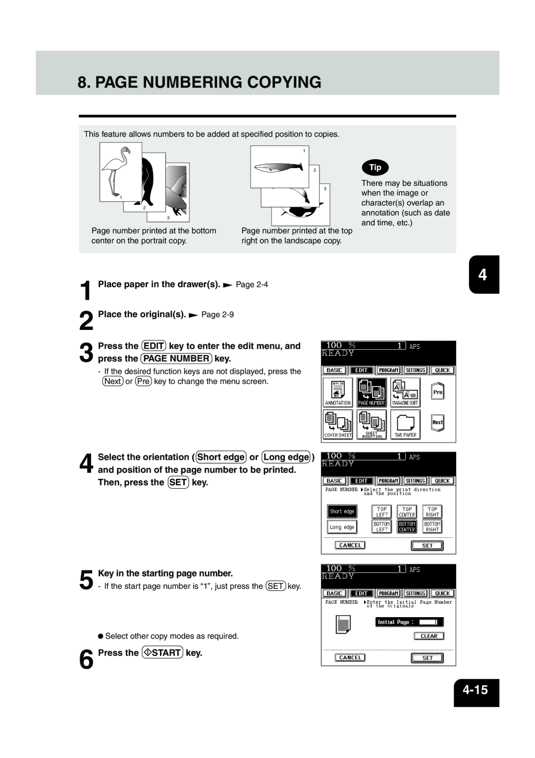 Panasonic DP-6530 manual Numbering Copying 