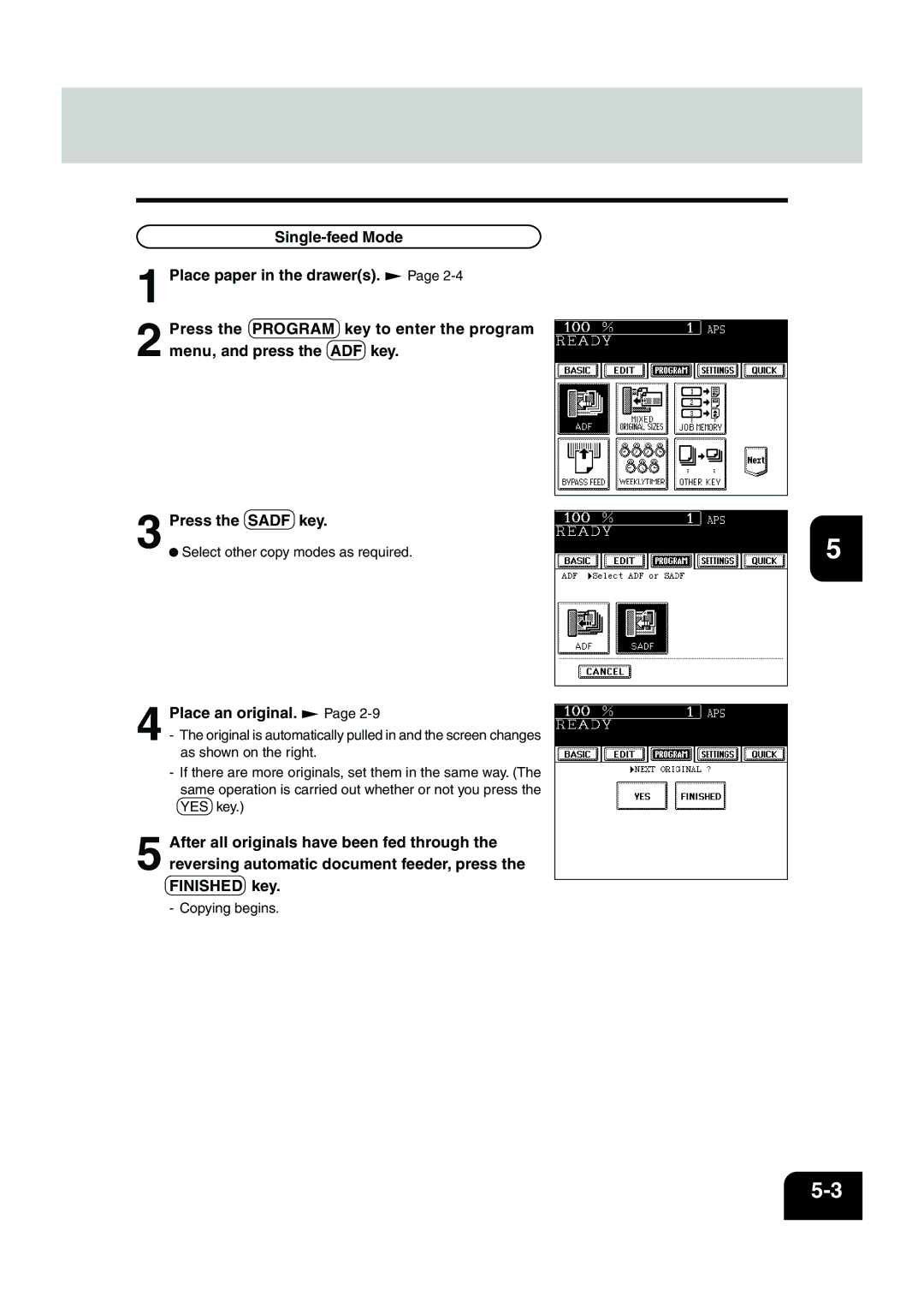 Panasonic DP-6530 manual Copying begins 