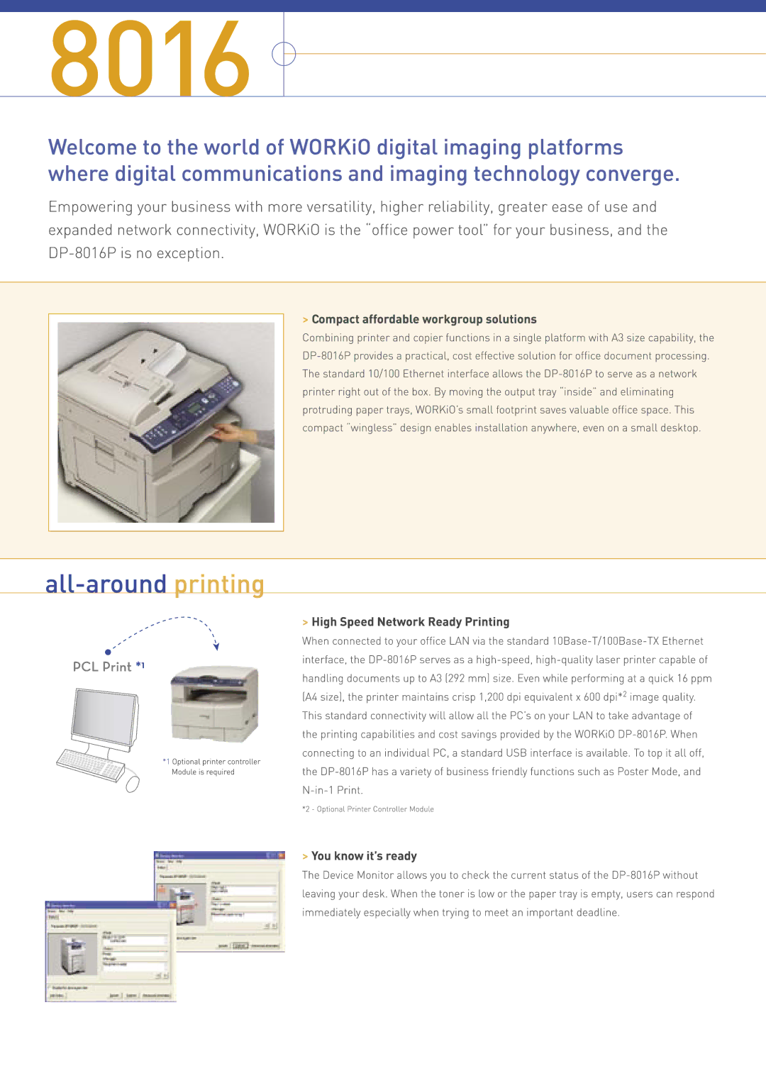 Panasonic DP-8016P manual 