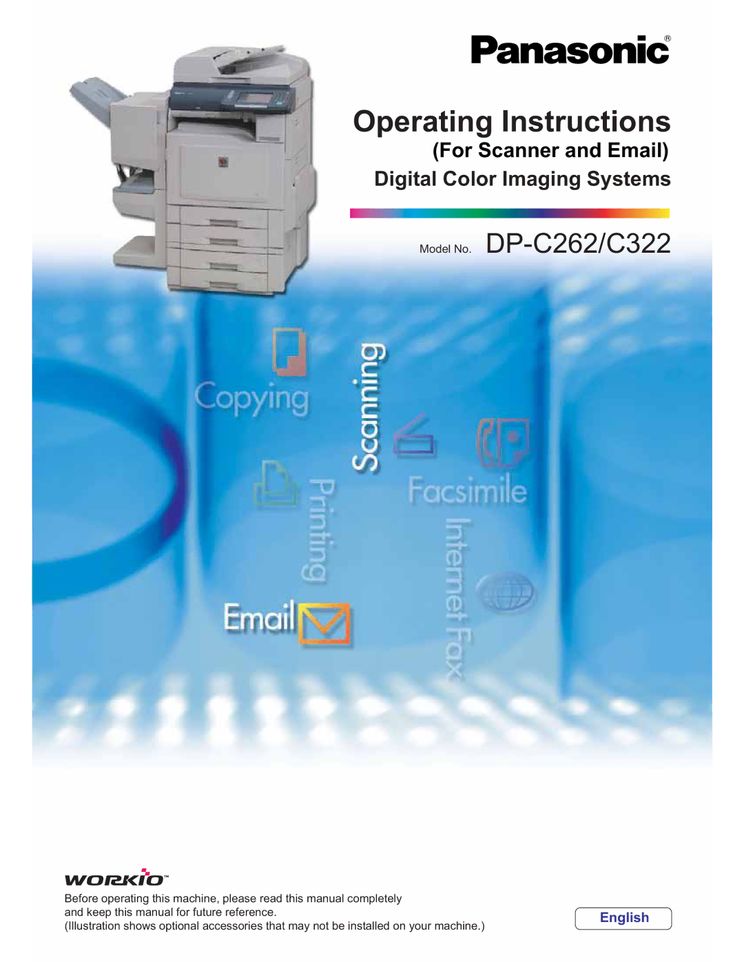 Panasonic DP-C262, DP-C322 operating instructions Operating Instructions 