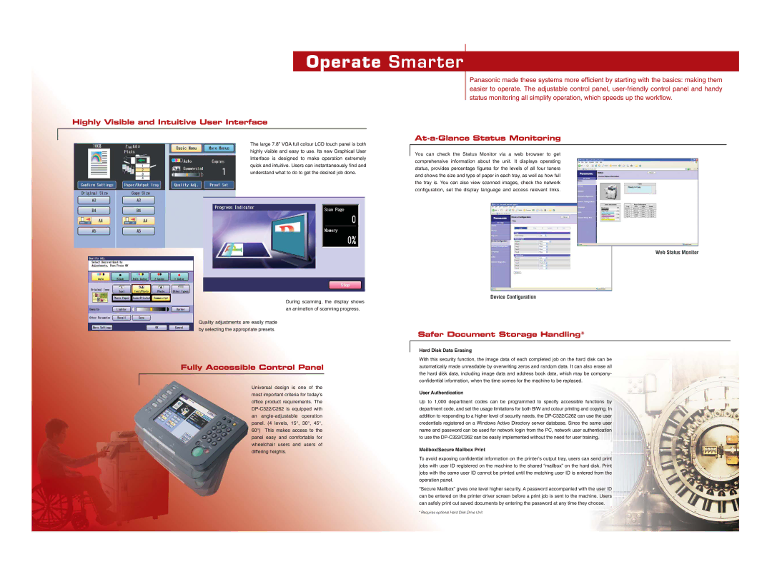 Panasonic DP-C322, DP-C262 manual 