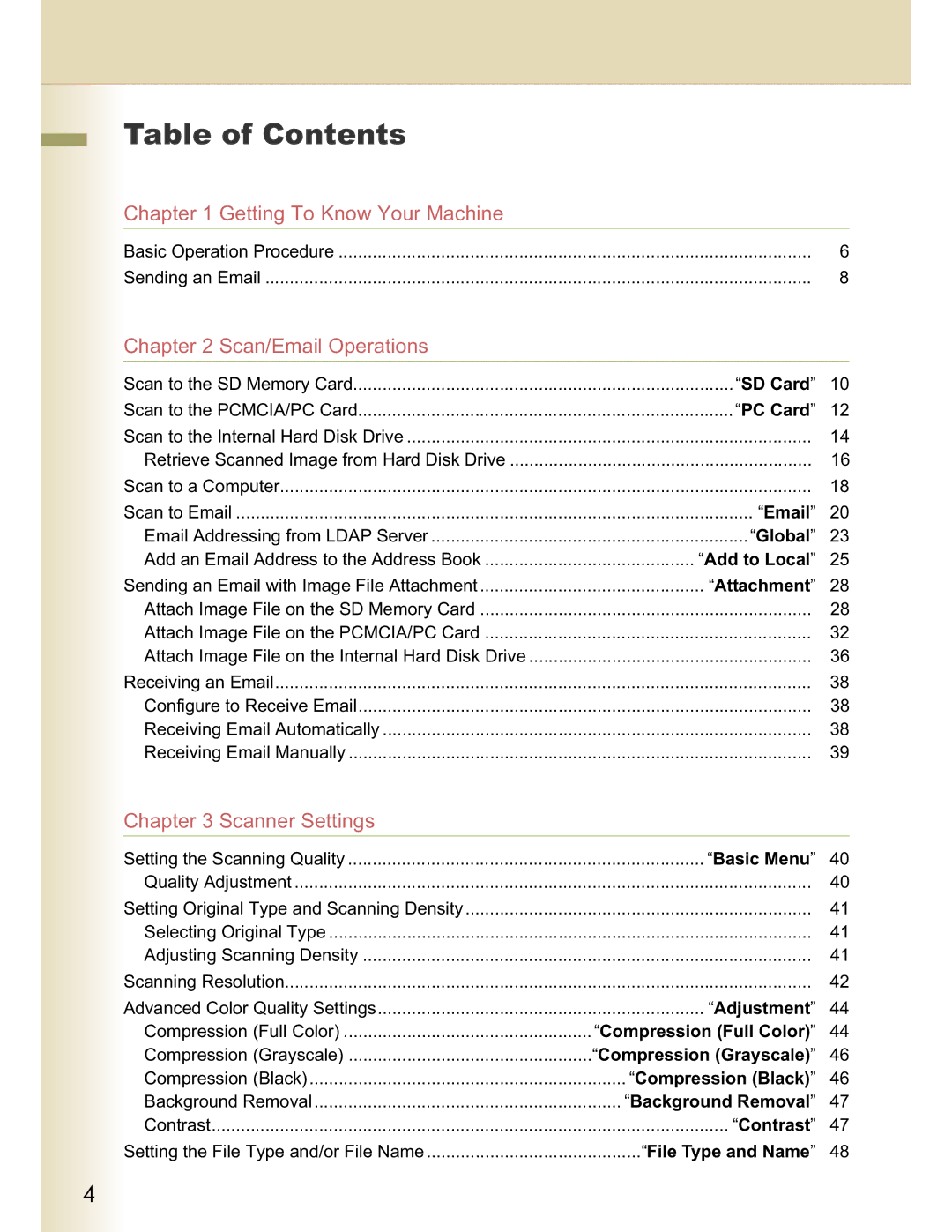 Panasonic DP-C213, DP-C354, DP-C264, DP-C263, DP-C323 manual Table of Contents 