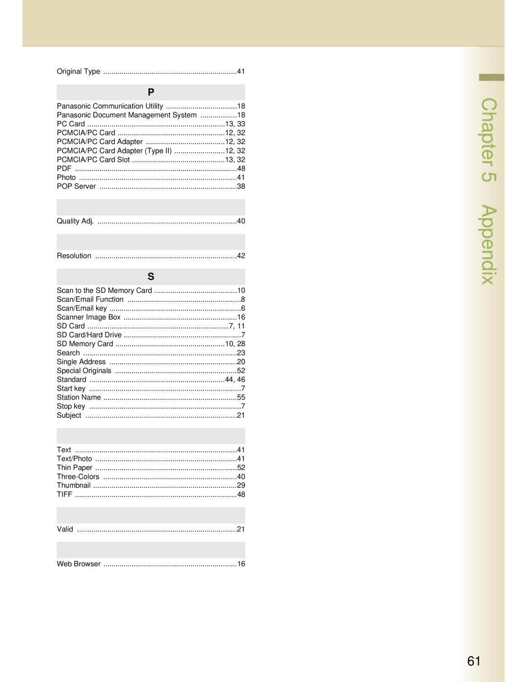 Panasonic DP-C264, DP-C354, DP-C263, DP-C323, DP-C213 manual SD Card 