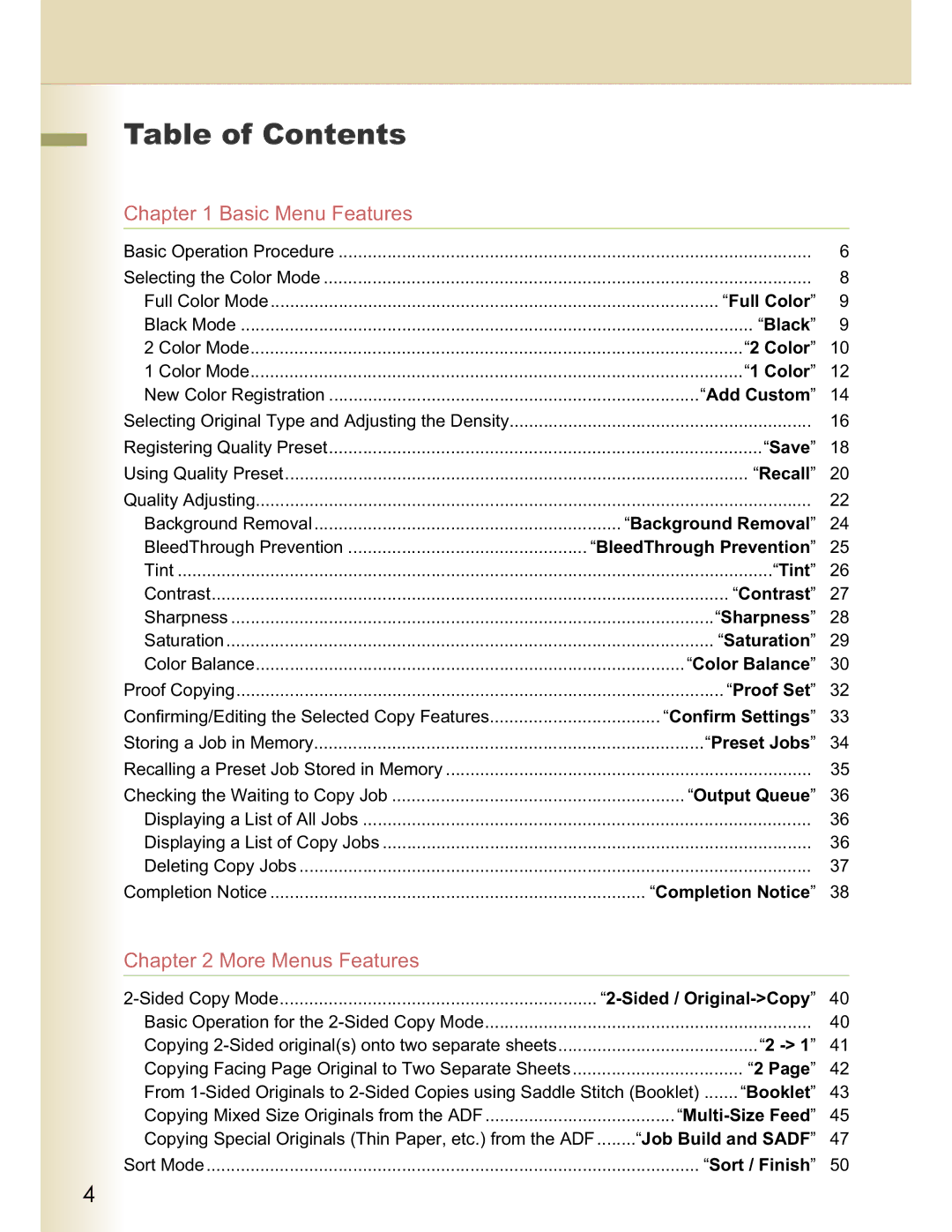 Panasonic C264, DP-C354, DP-C323, C263, C213 manual Table of Contents 