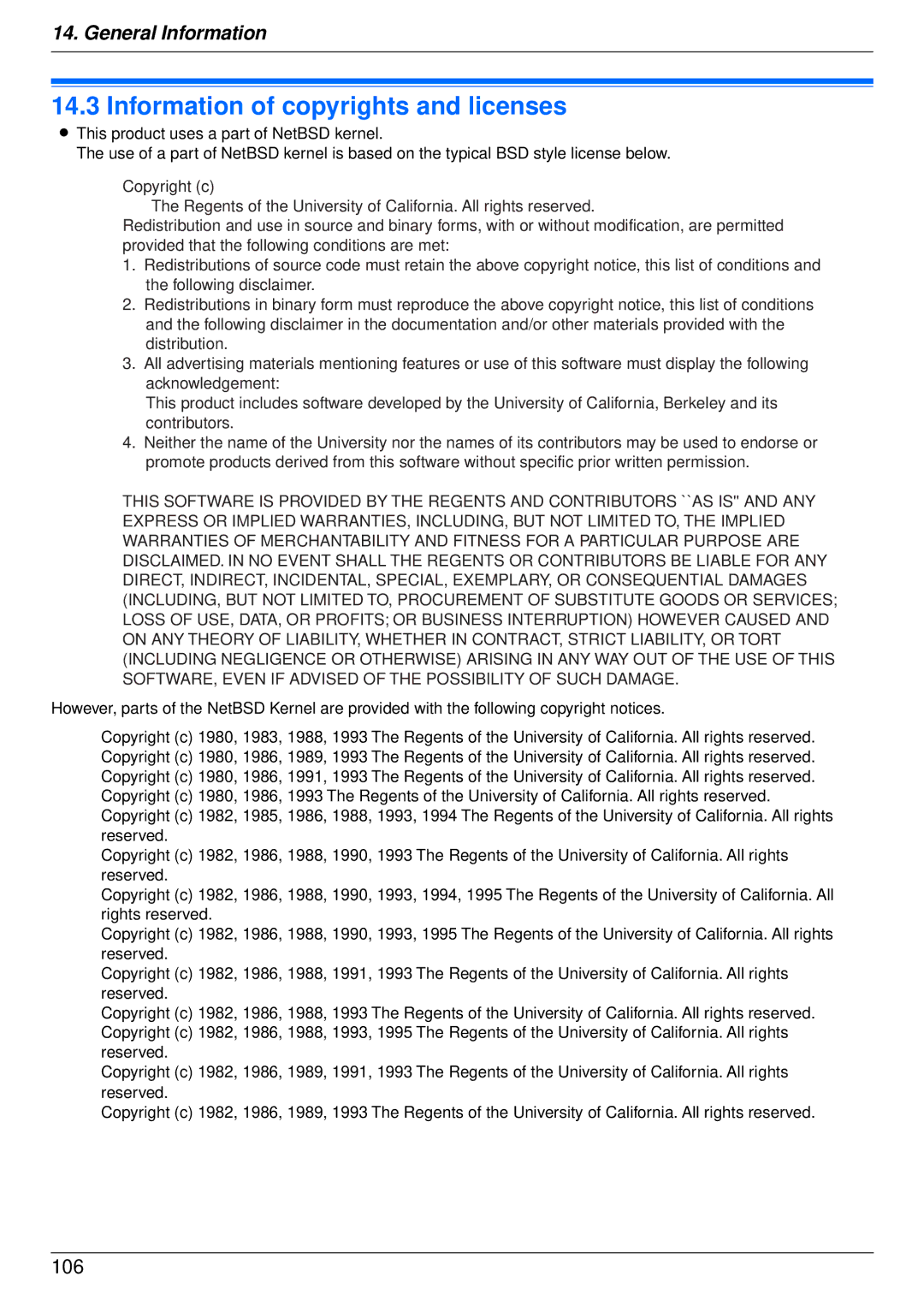 Panasonic DP-MB350 manual Information of copyrights and licenses 