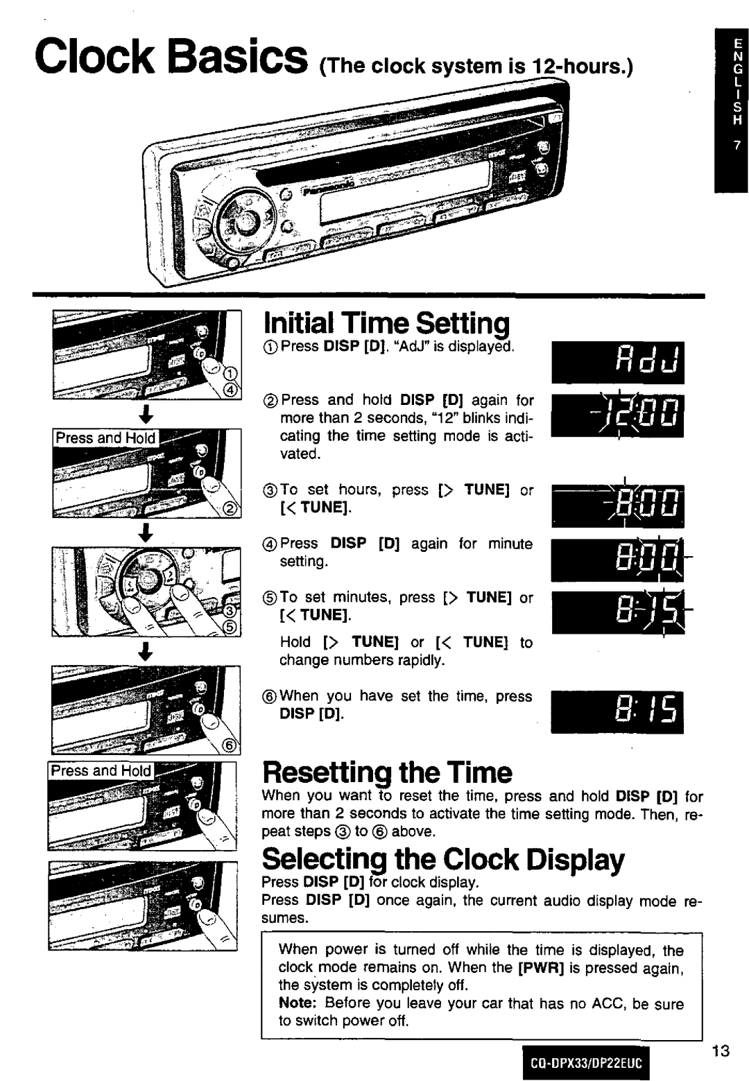 Panasonic DP22EUC manual