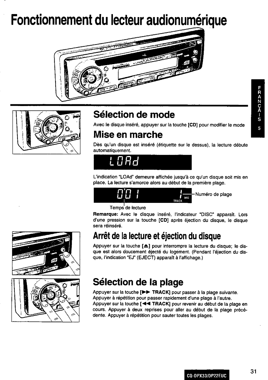 Panasonic DP22EUC manual