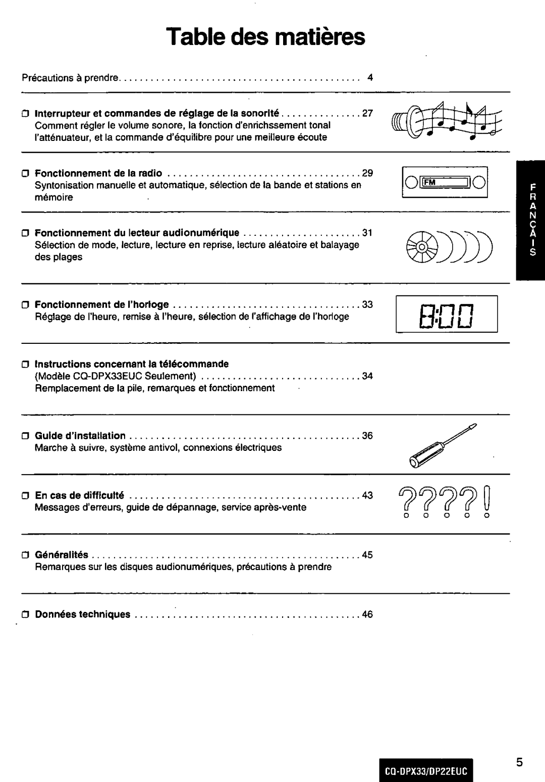 Panasonic DP22EUC manual 