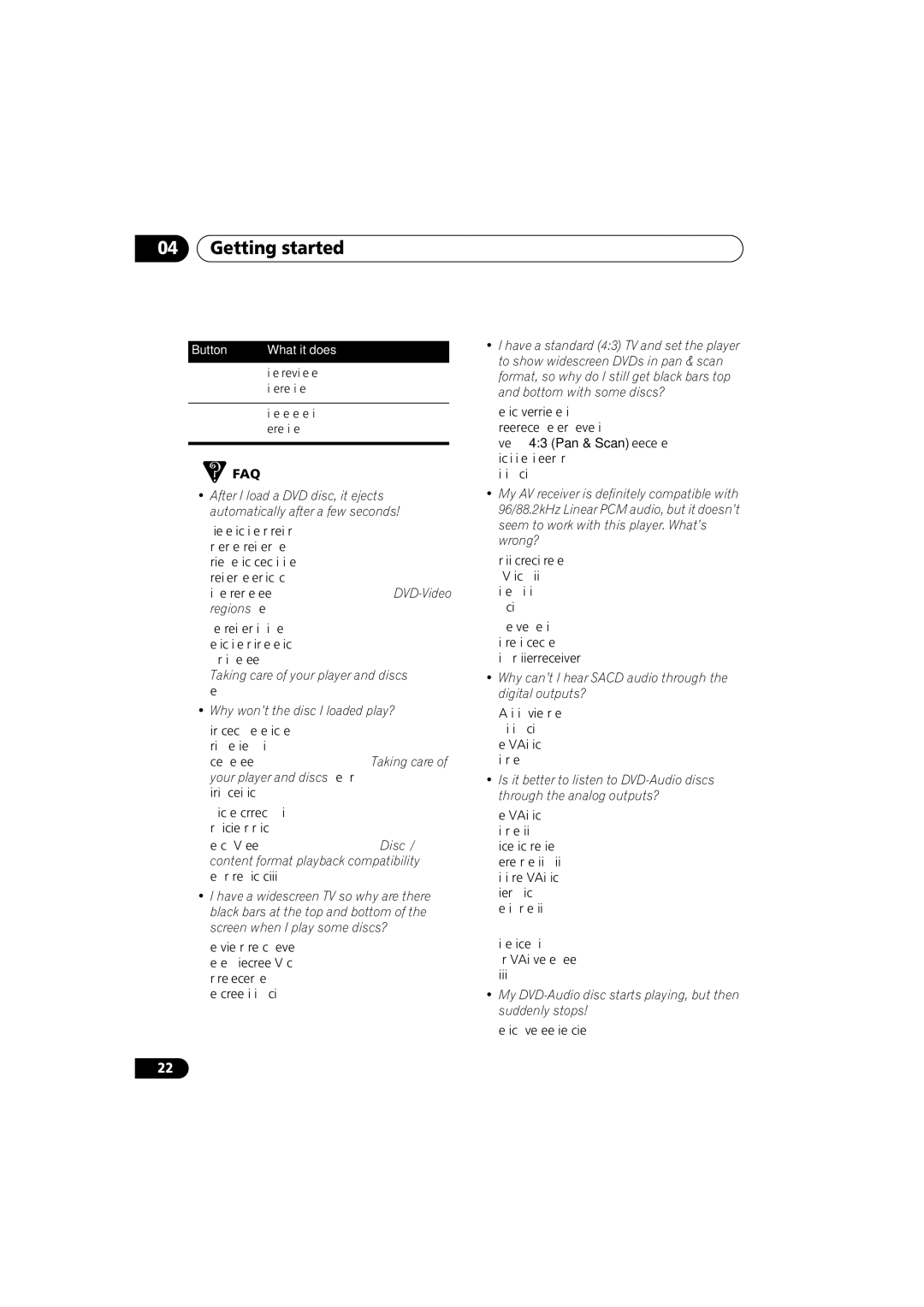 Panasonic DV-686A-s manual Why won’t the disc I loaded play?, Why can’t I hear Sacd audio through the digital outputs? 