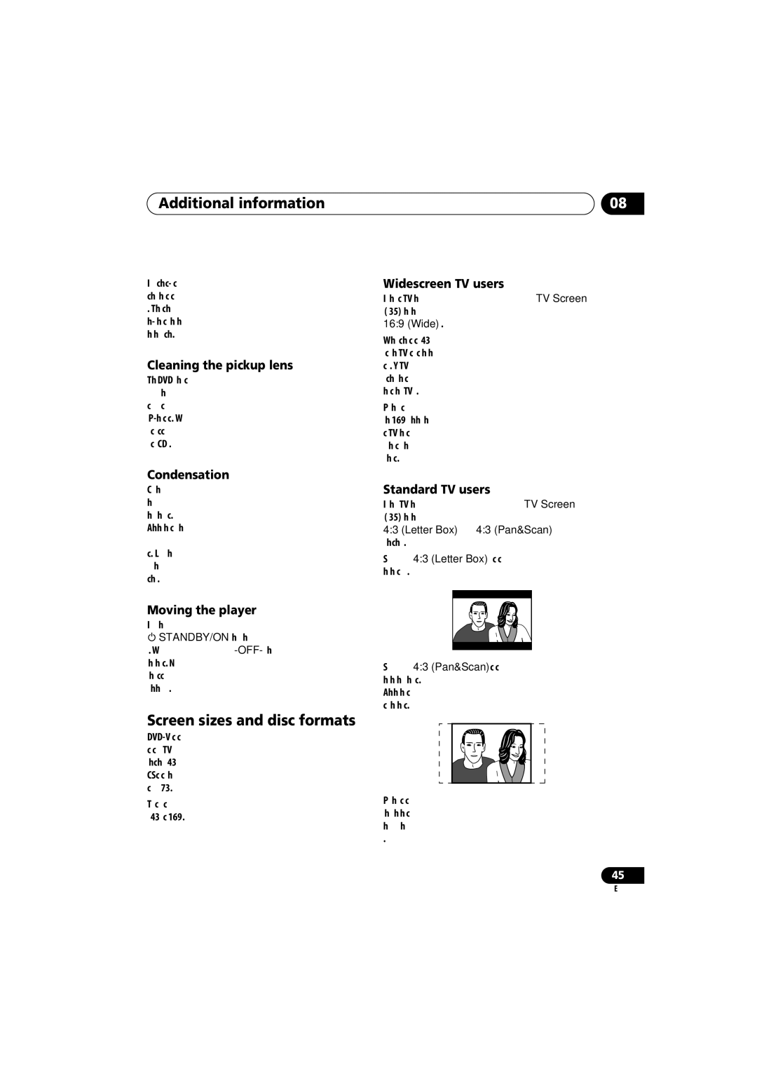 Panasonic DV-686A-s manual Additional information, Screen sizes and disc formats 