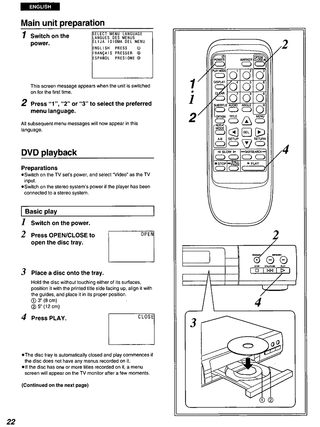 Panasonic DVD-A100 u CA manual 