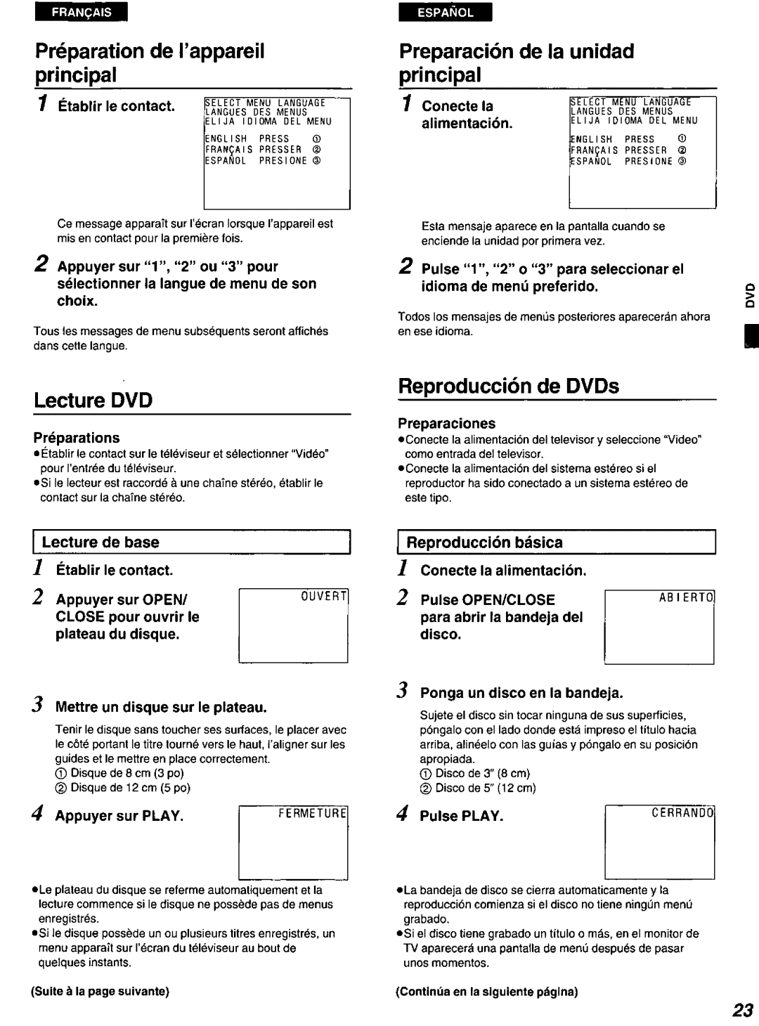 Panasonic DVD-A100 u CA manual 