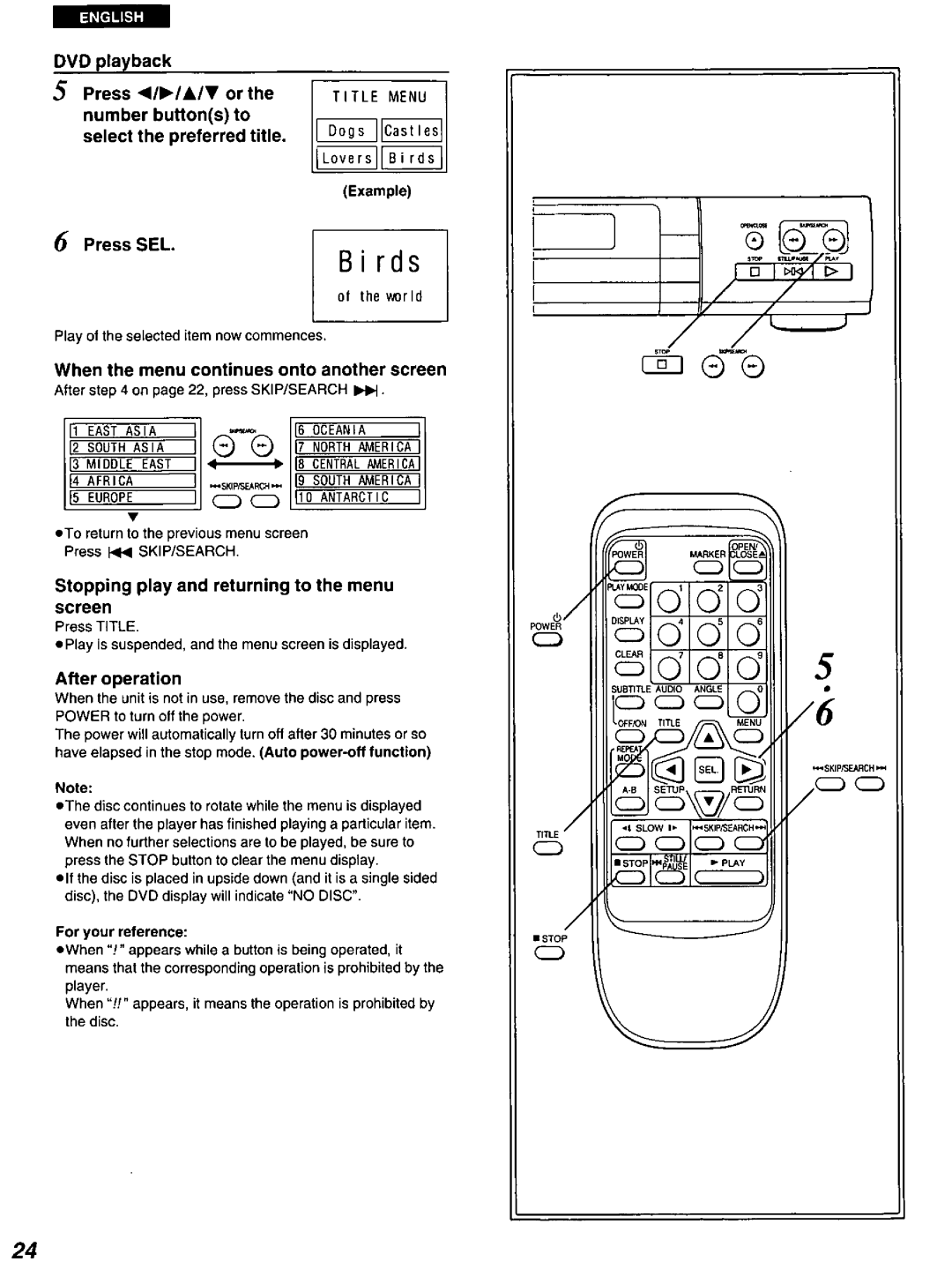 Panasonic DVD-A100 u CA manual 