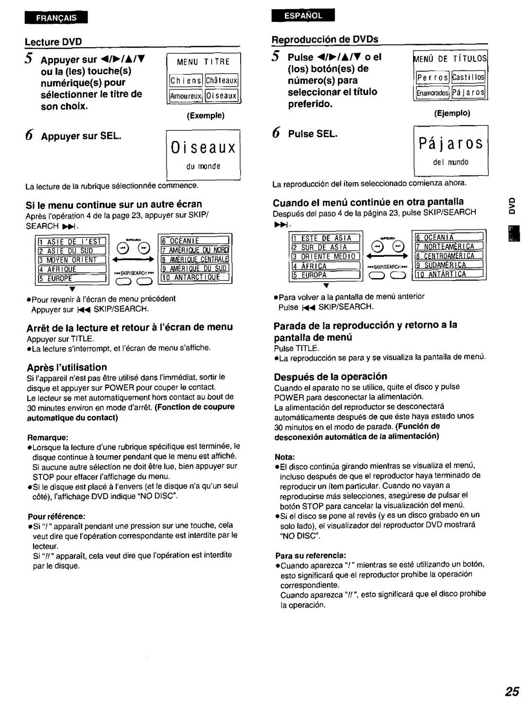 Panasonic DVD-A100 u CA manual 