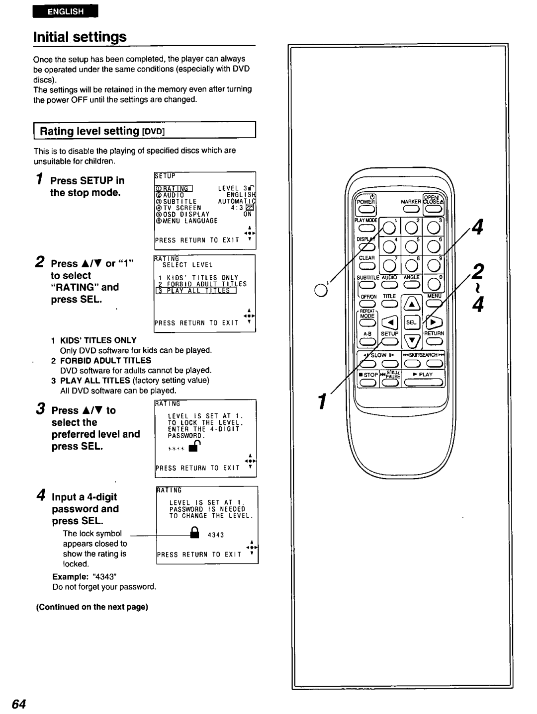 Panasonic DVD-A100 u CA manual 