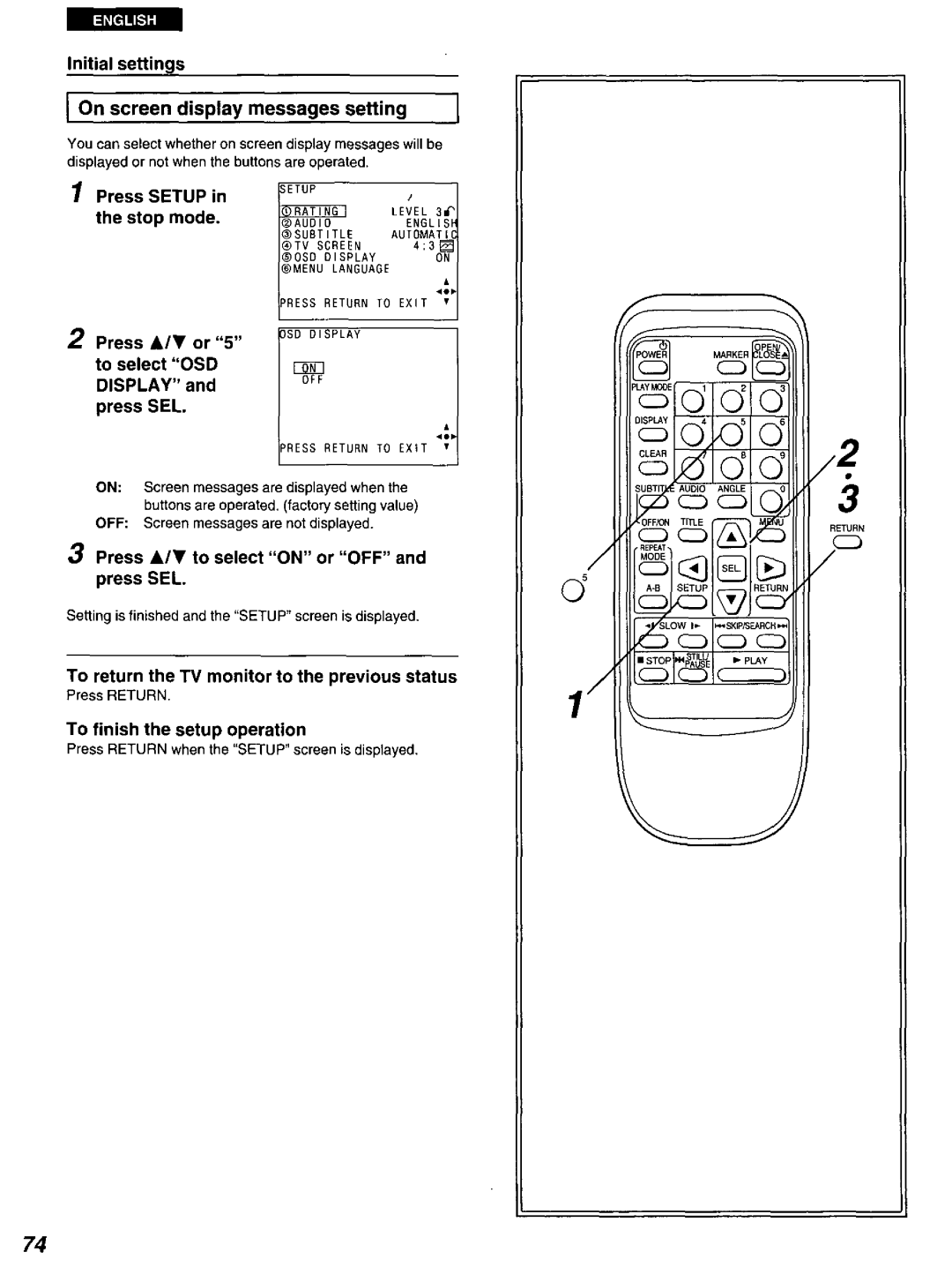 Panasonic DVD-A100 u CA manual 