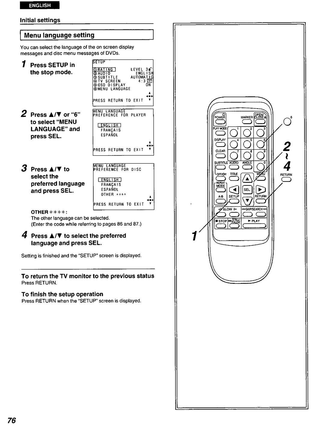 Panasonic DVD-A100 u CA manual 