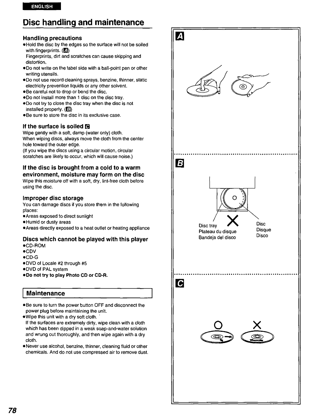 Panasonic DVD-A100 u CA manual 