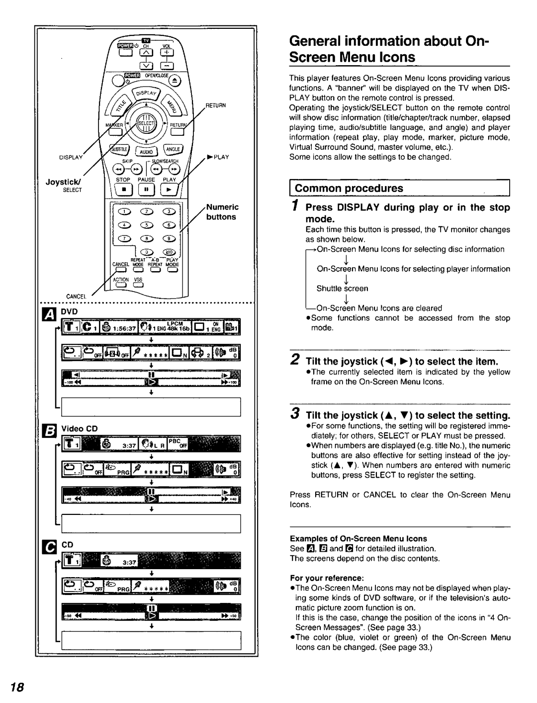 Panasonic DVD-A320U manual 