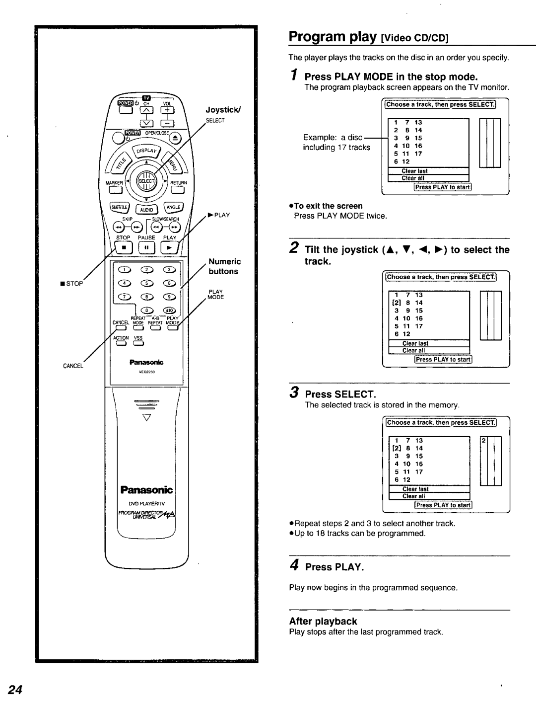 Panasonic DVD-A320U manual 