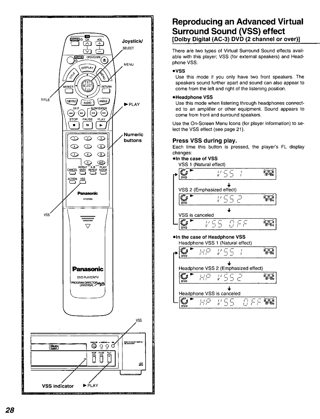 Panasonic DVD-A320U manual 