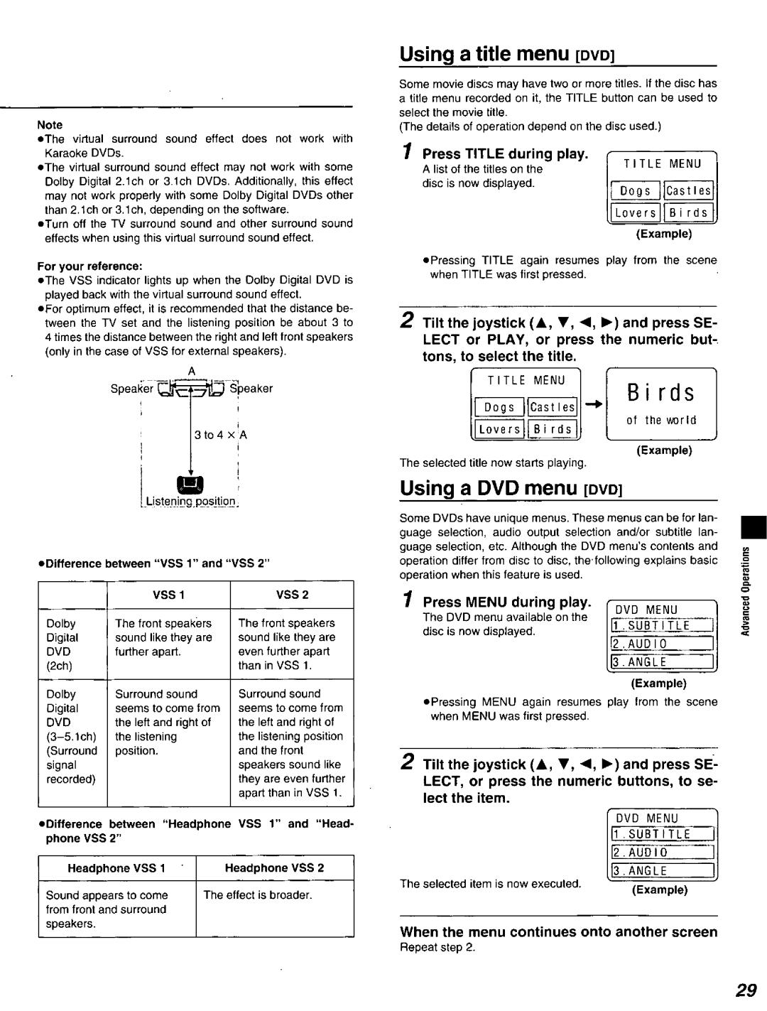 Panasonic DVD-A320U manual 