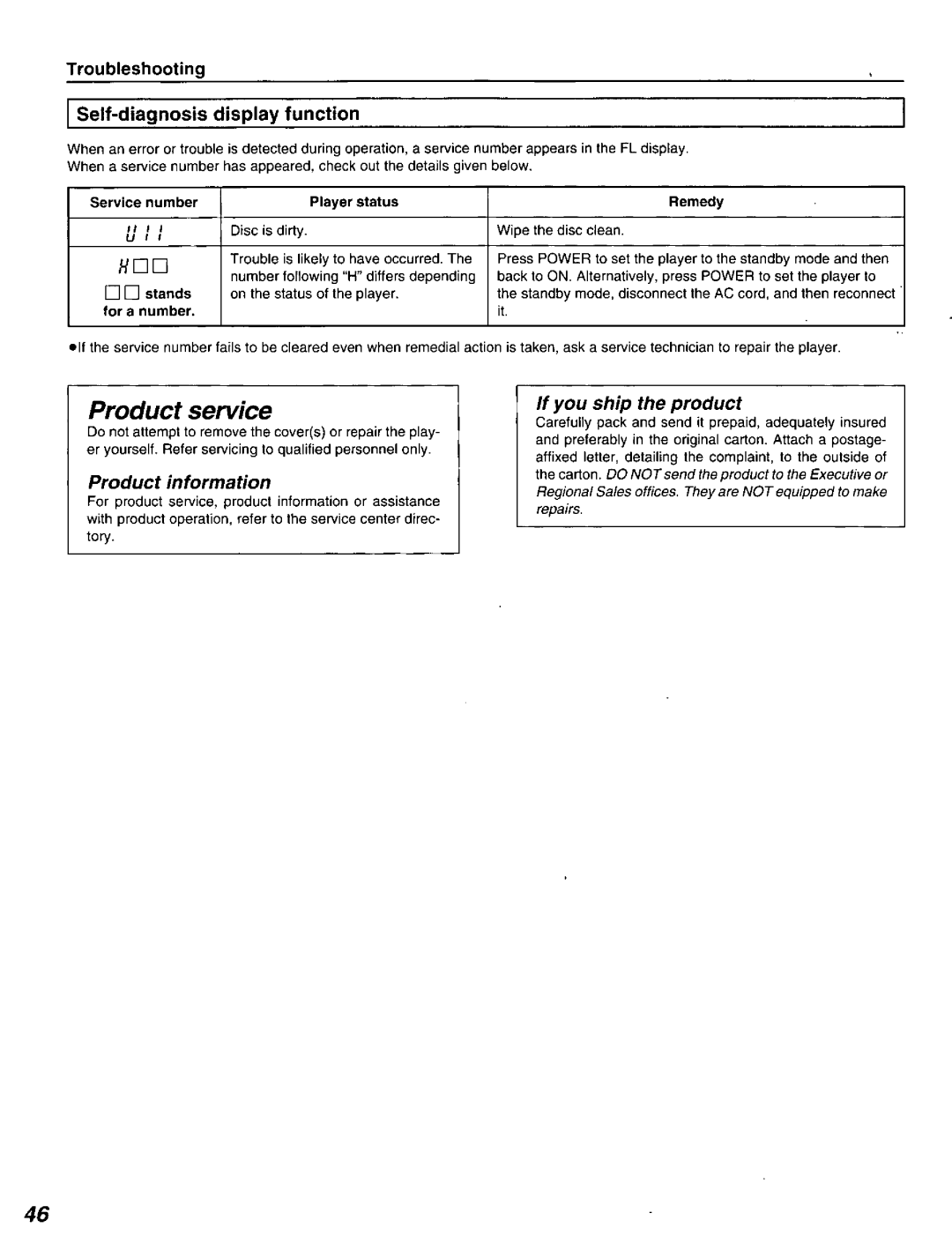 Panasonic DVD-A320U manual 