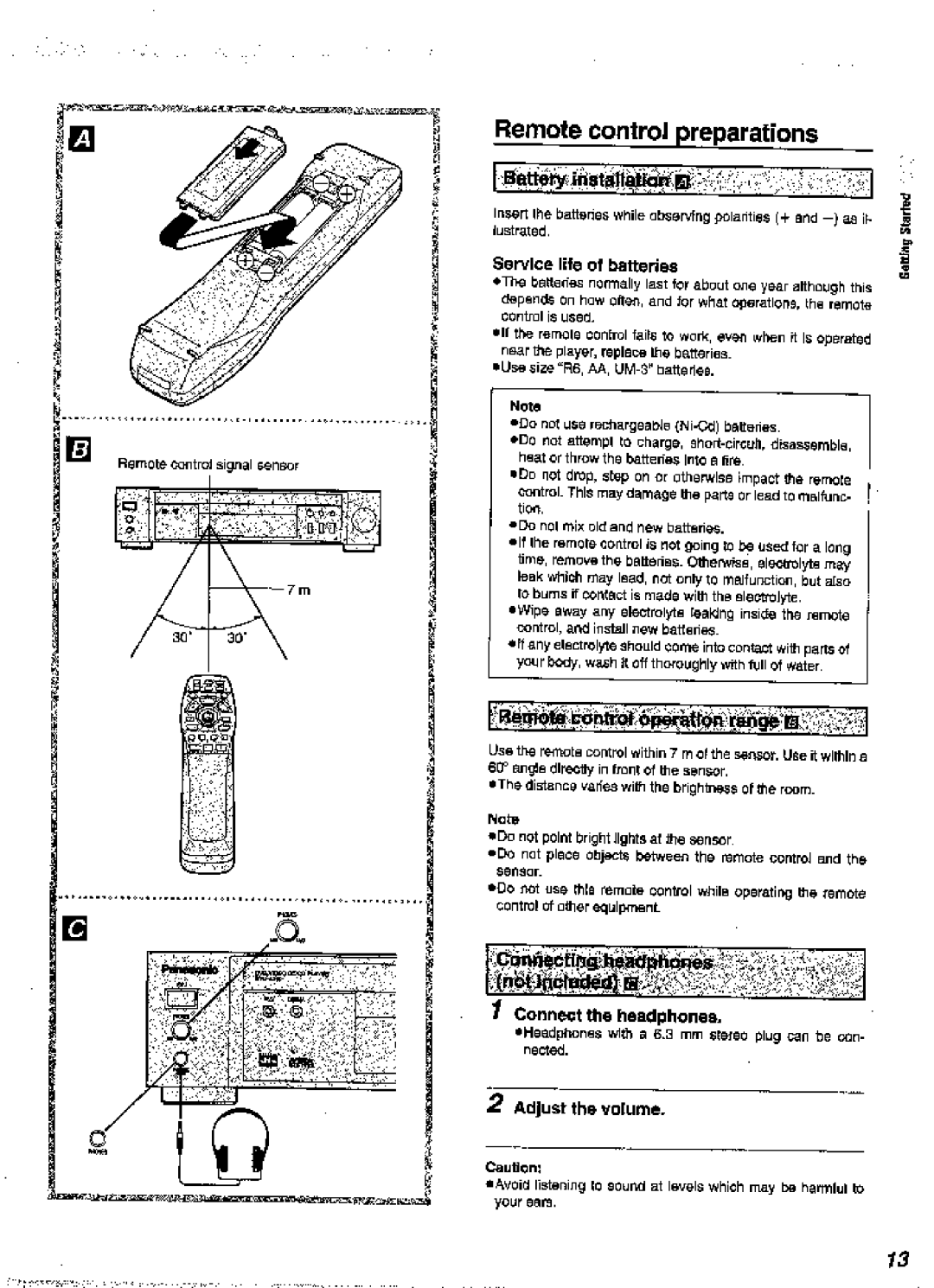 Panasonic DVD-A360A manual 