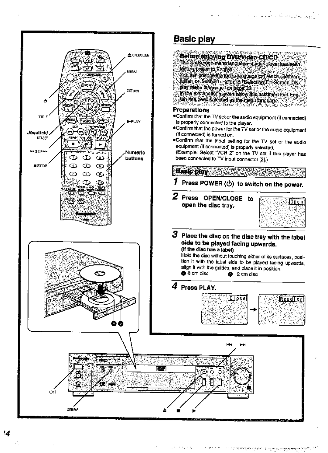 Panasonic DVD-A360A manual 