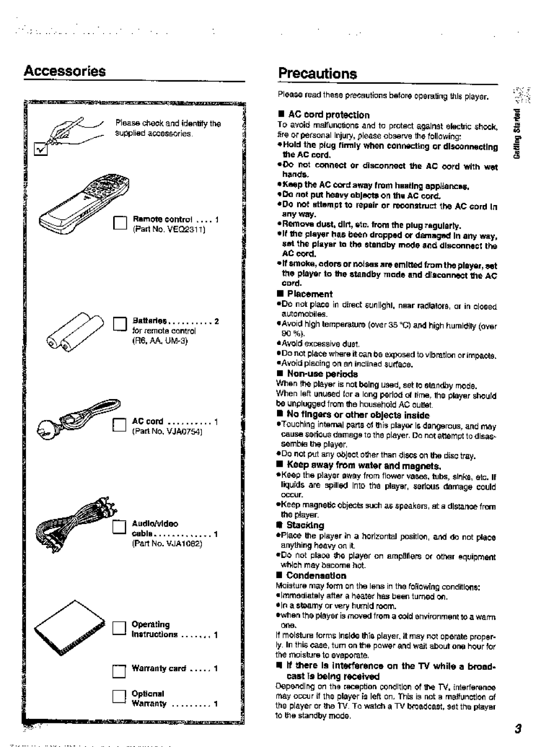 Panasonic DVD-A360A manual 