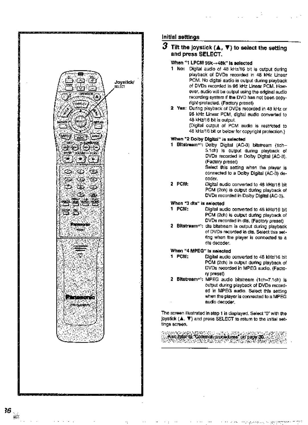 Panasonic DVD-A360A manual 