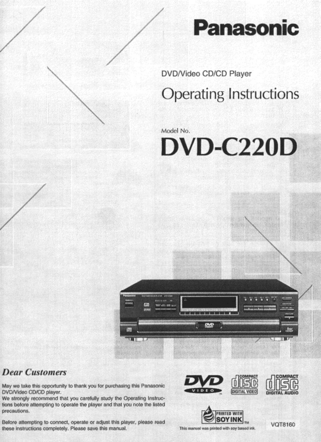 Panasonic DVD-C220D manual 