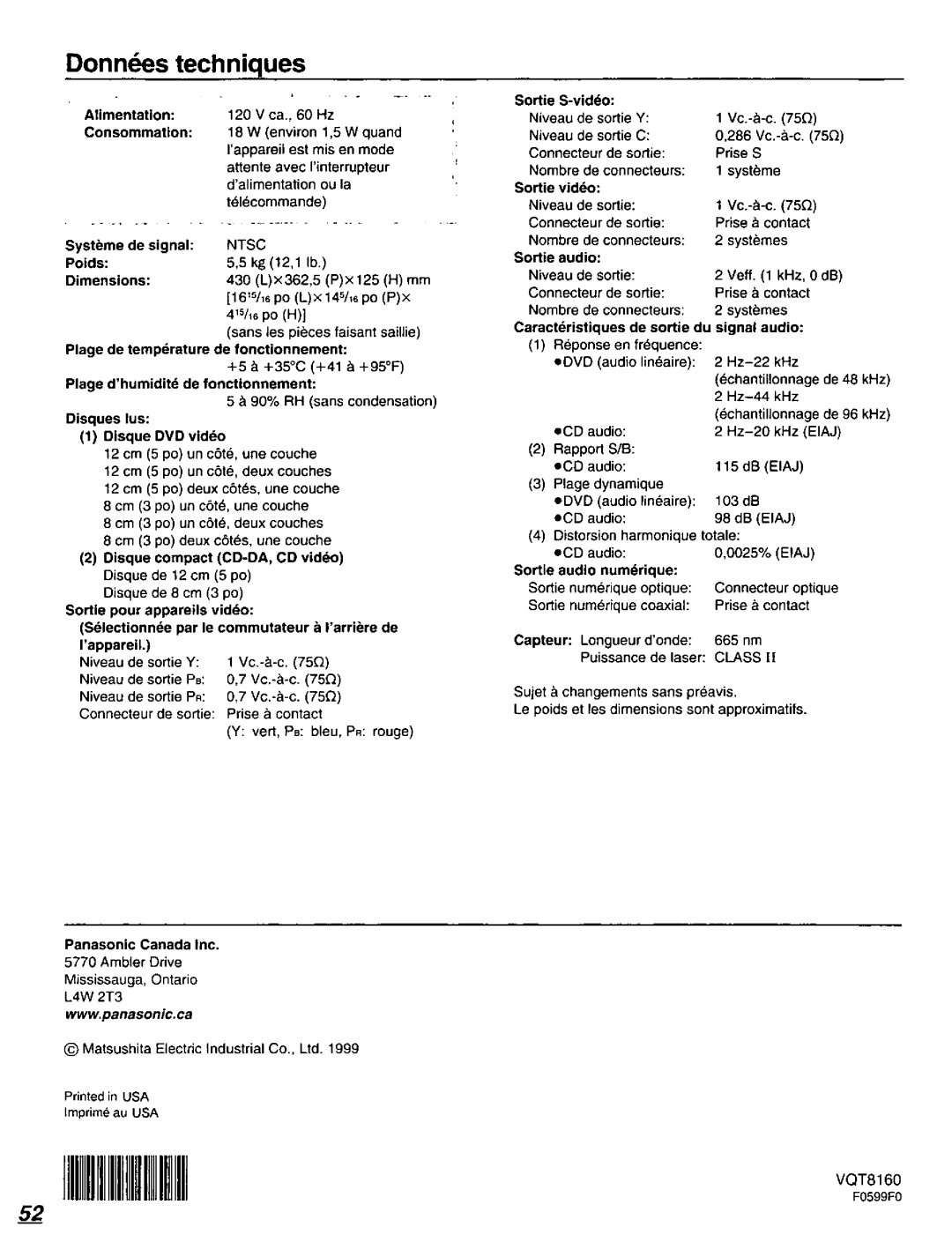 Panasonic DVD-C220D manual 