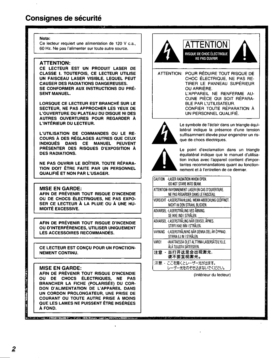 Panasonic DVD-C220D manual 