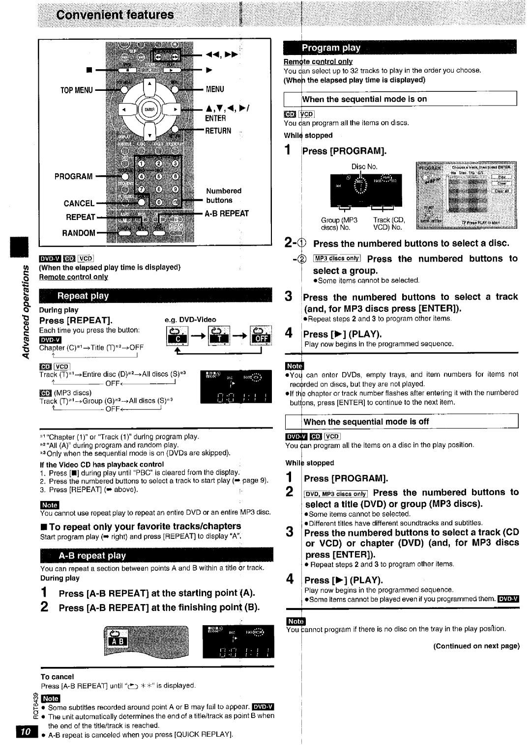 Panasonic DVD-CV52 manual 