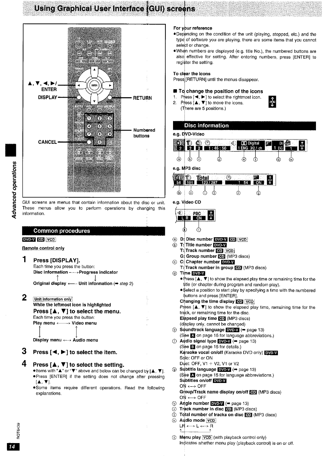 Panasonic DVD-CV52 manual 