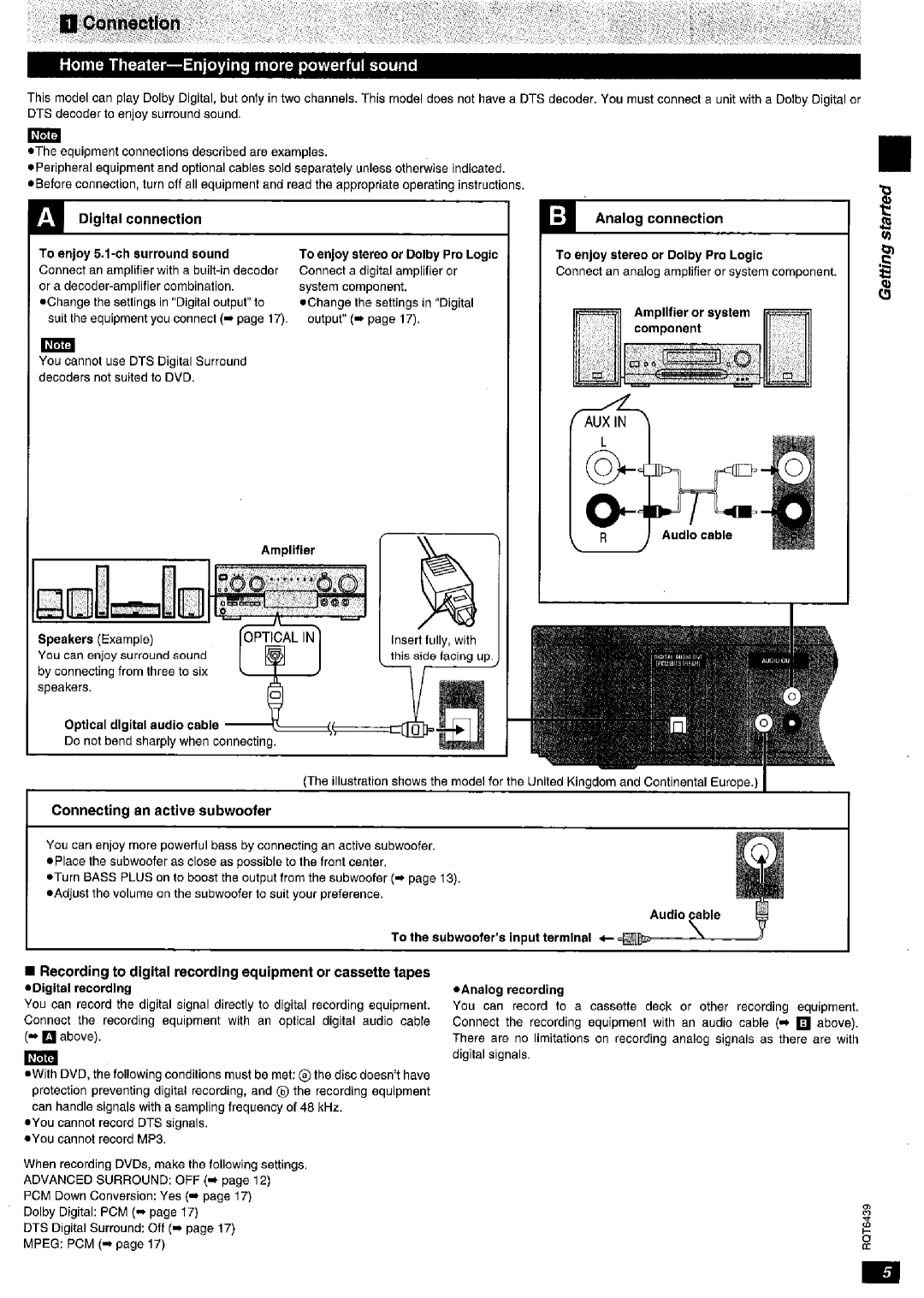 Panasonic DVD-CV52 manual 